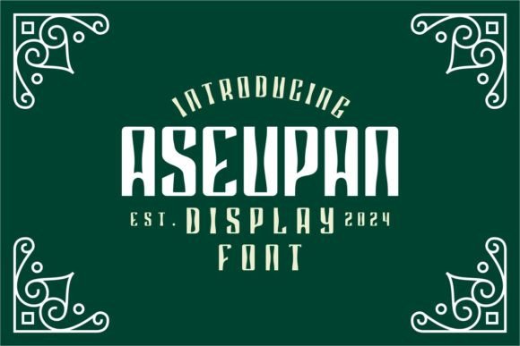 Aseupan Font: A Playful Display Typeface for Digital Design