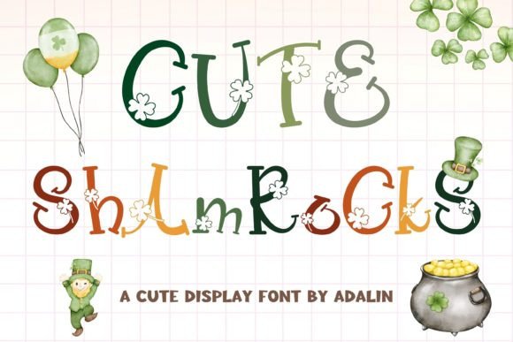 Cute Shamrocks: A Playful Display Font for Handmade Brands