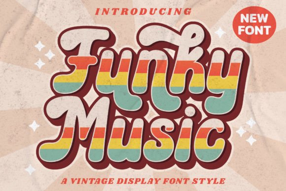 Funky Music Typeface: Retro Vibes for Handmade Branding