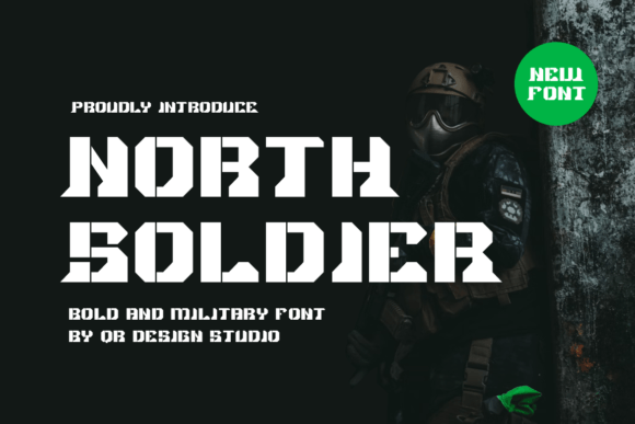 North Soldier: A Bold Display Typeface for Strong Digital Headers