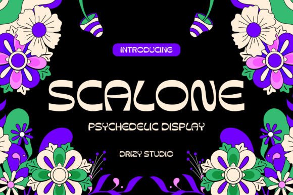 Scalone: A Psychedelic Display Typeface for Creative Branding