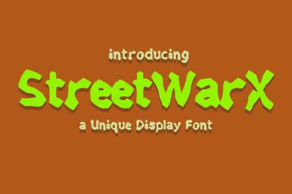 Streetwarx Typeface: Bold Display Font for Edgy Crafts