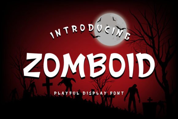 Zomboid: The Spooky Display Font for Halloween Crafts and Seasonal Products
